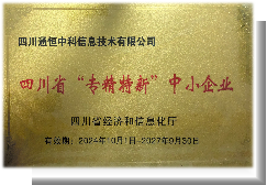 四川省专精特新中小企业证书